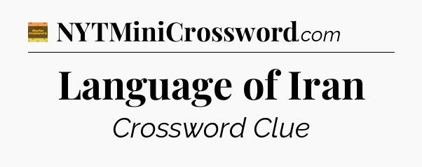 Language of Iran - Eugene Sheffer Crossword