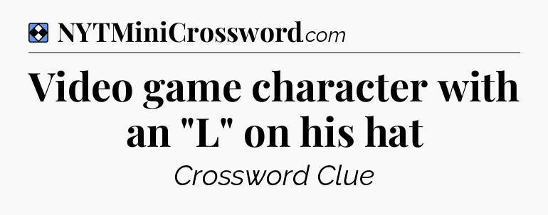 Solution: Video game character with an 