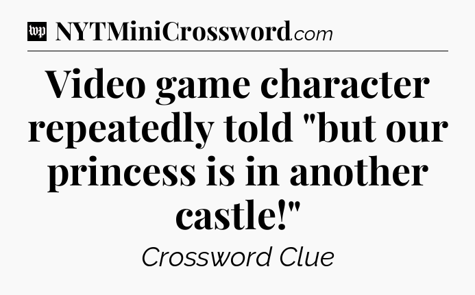 Video game character repeatedly told 