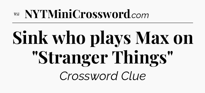 Sink who plays Max on 