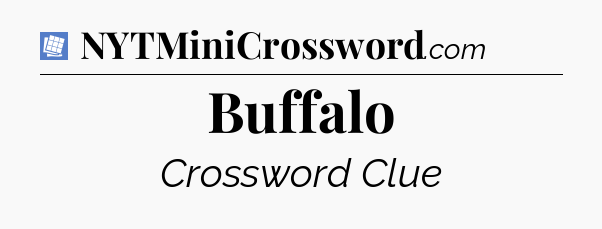 Buffalo Puzzle Page Crossword Clue
