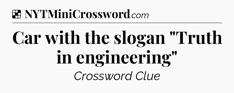 Solution: Car with the slogan 