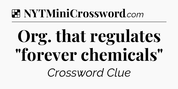Solution: Org. that regulates 