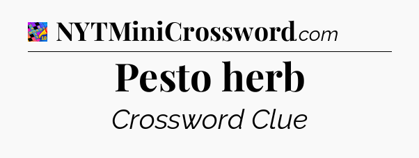Pesto herb Crossword Clue