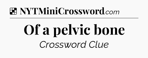Solution: Of a pelvic bone - NYT Crossword