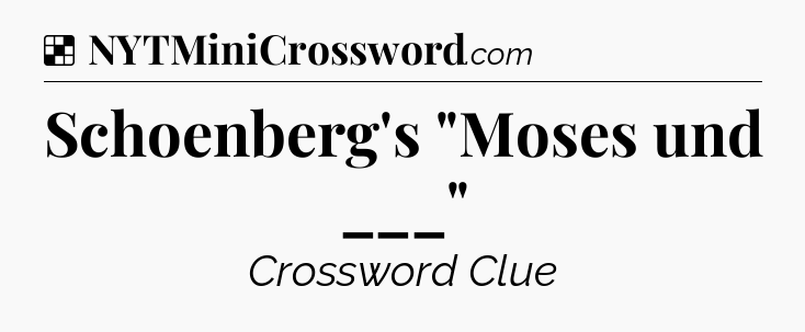 Solution: Schoenberg's 