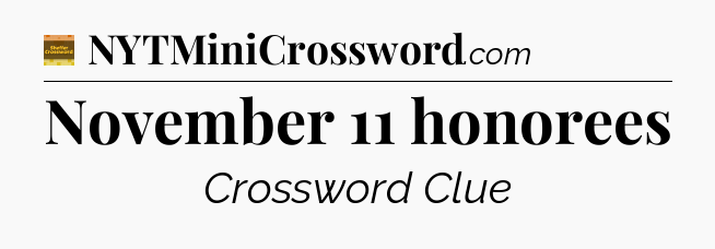 November 11 honorees - Eugene Sheffer Crossword