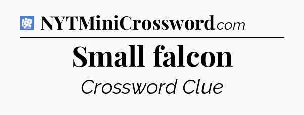 Small falcon Puzzle Page Crossword Clue