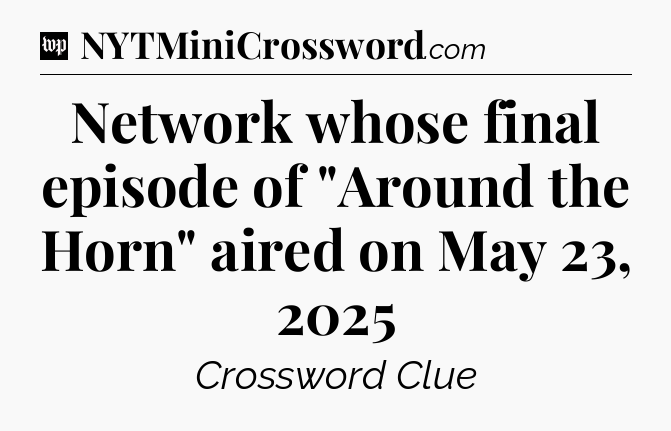 Network whose final episode of 