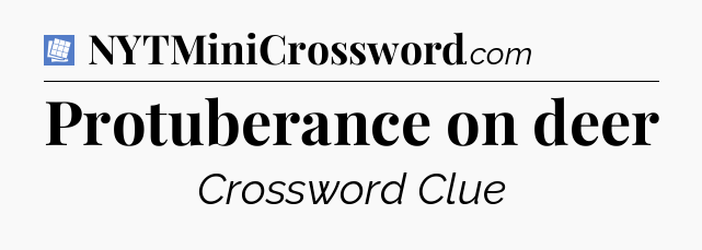Protuberance on deer Puzzle Page Crossword Clue