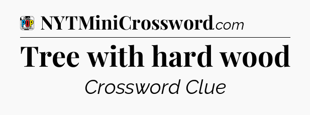 Tree with hard wood Crossword Clue