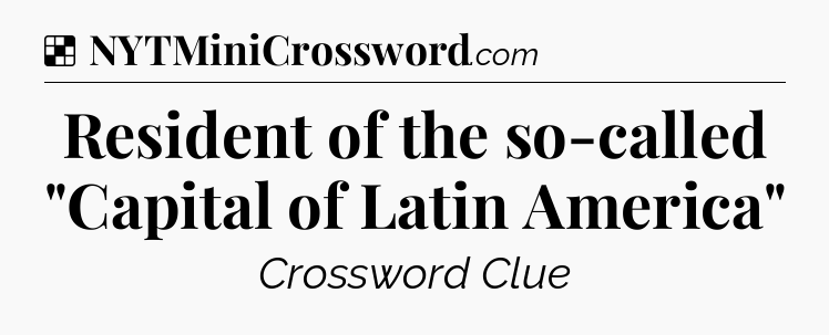 Solution: Resident of the so-called 