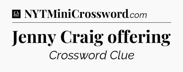 Jenny Craig offering - LA Times Crossword