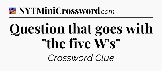 Question that goes with 