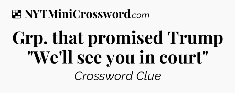 Solution: Grp. that promised Trump 