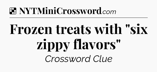 Solution: Frozen treats with 