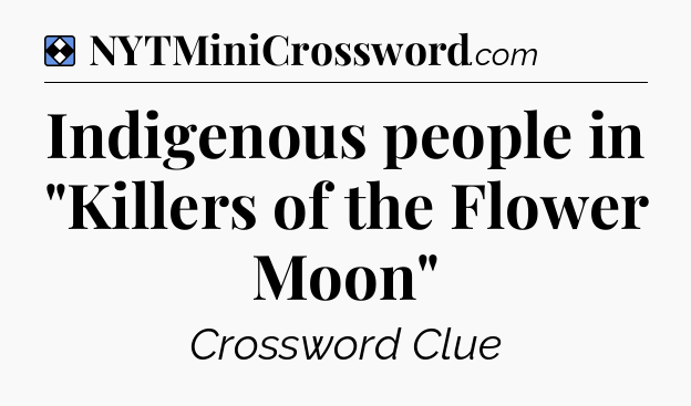 Solution: Indigenous people in 