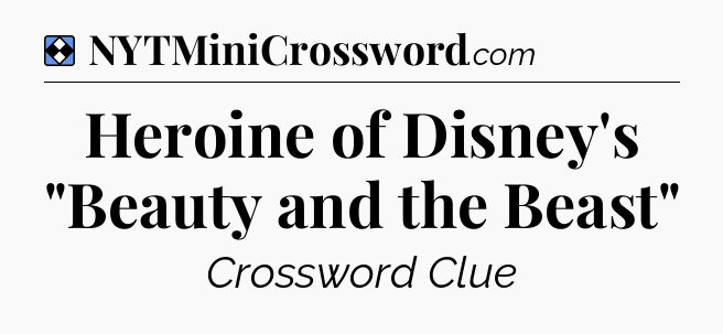 Solution: Heroine of Disney's 