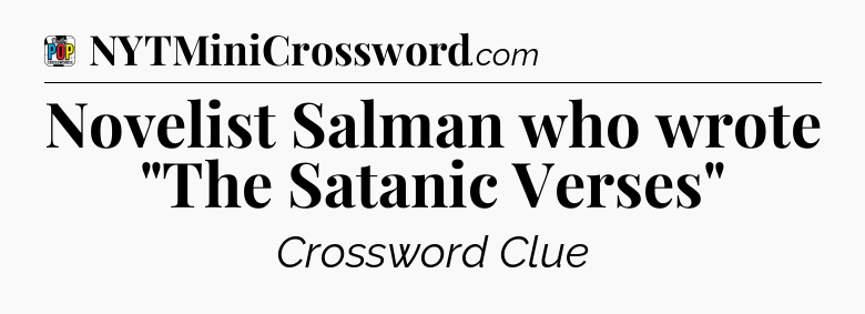 Novelist Salman who wrote 