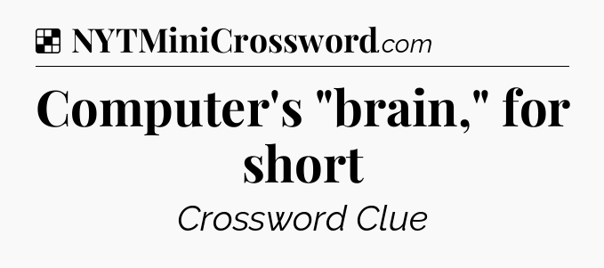 Solution: Computer's 