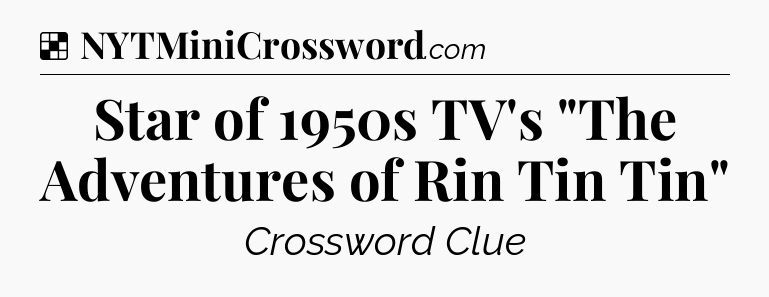 Solution: Star of 1950s TV's 