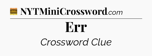 Err - Eugene Sheffer Crossword