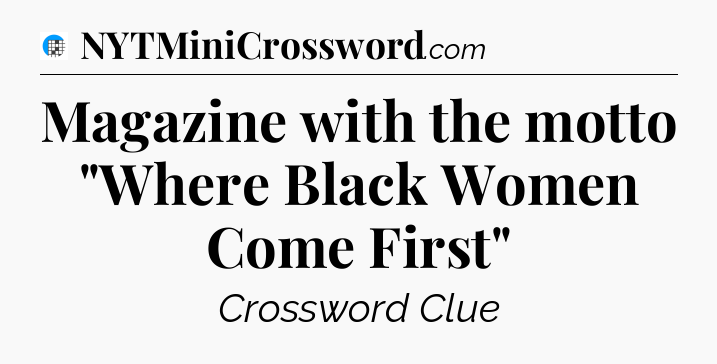 Magazine with the motto 