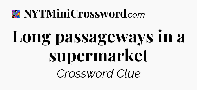 Long passageways in a supermarket Crossword Clue
