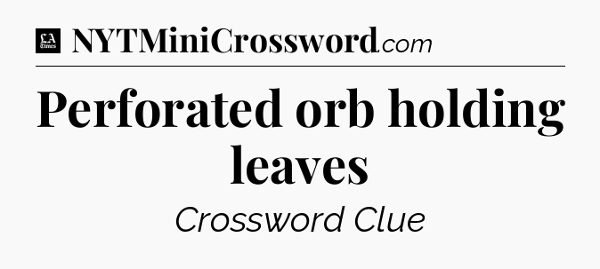 Perforated orb holding leaves - LA Times Crossword