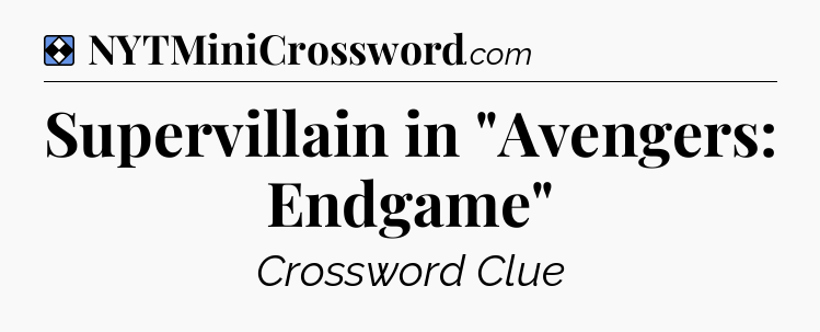 Solution: Supervillain in 
