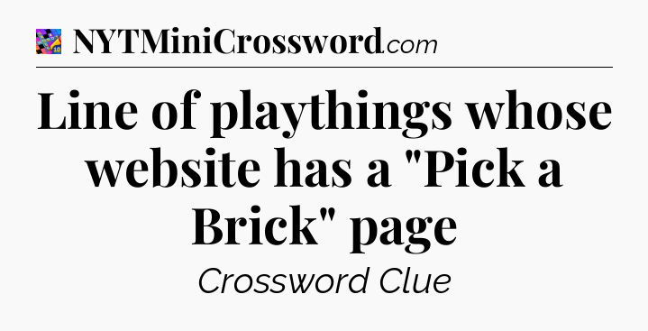 Line of playthings whose website has a 