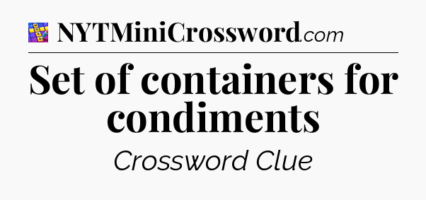 Set of containers for condiments Codycross