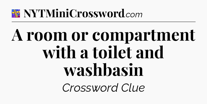A room or compartment with a toilet and washbasin Codycross