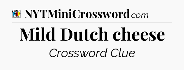 Mild Dutch cheese Crossword Clue
