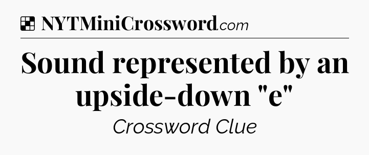 Solution: Sound represented by an upside-down 