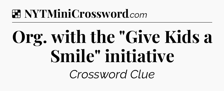 Solution: Org. with the 