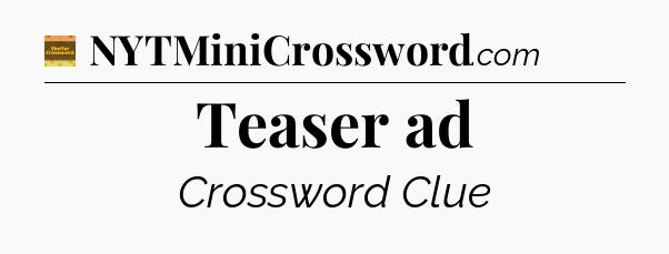 Teaser ad - Eugene Sheffer Crossword