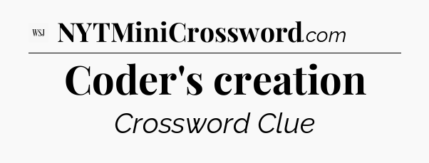 Coder's creation - WSJ Crossword