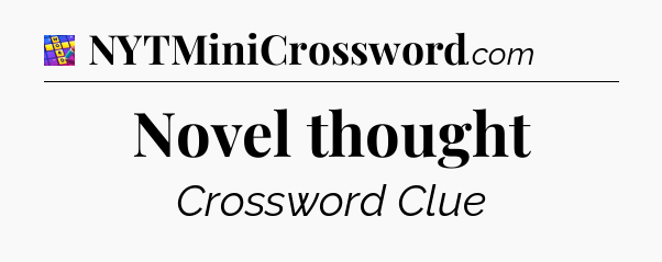 Novel thought Codycross