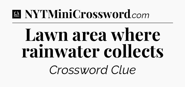 Lawn area where rainwater collects - LA Times Crossword