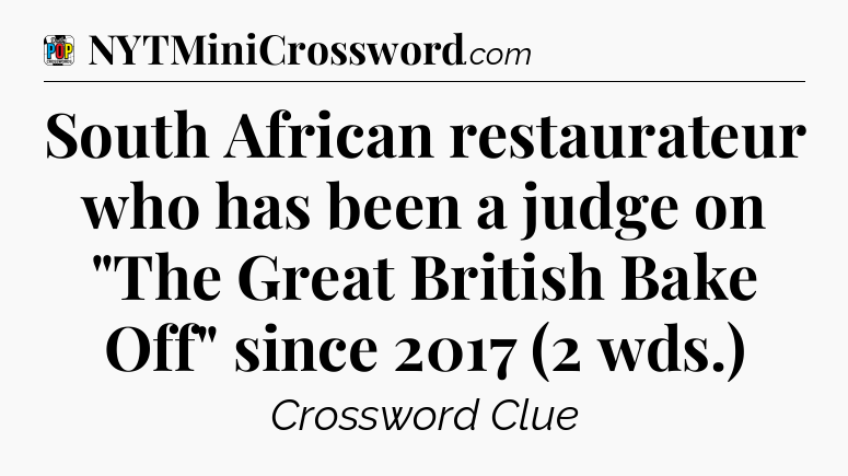 South African restaurateur who has been a judge on 