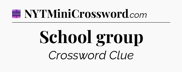 School group - Thomas Joseph Crossword