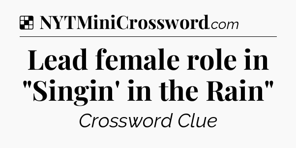 Solution: Lead female role in 