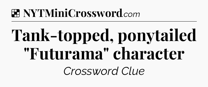 Solution: Tank-topped, ponytailed 