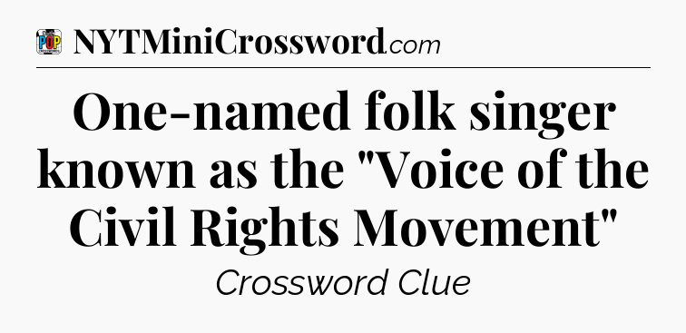 One-named folk singer known as the 