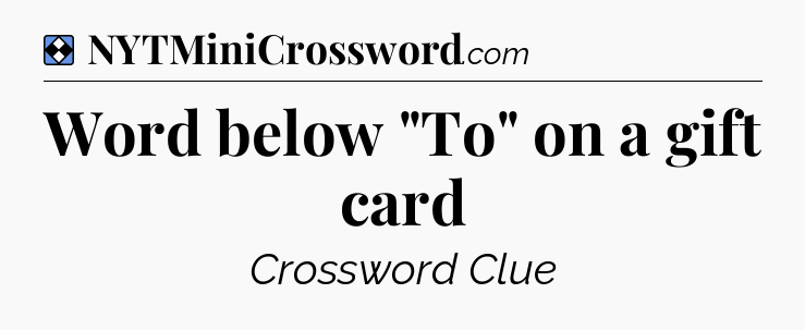 Solution: Word below 