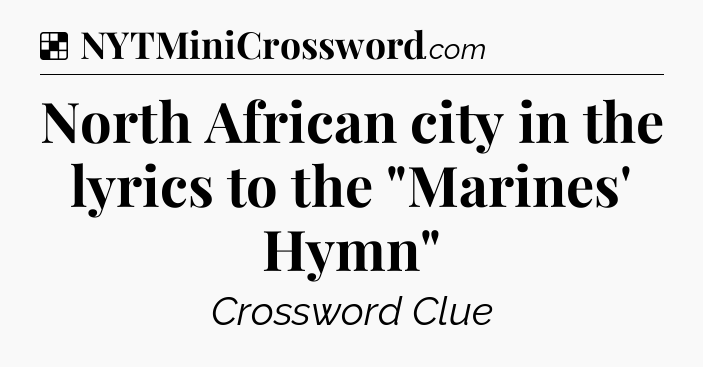 Solution: North African city in the lyrics to the 