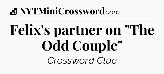 Solution: Felix's partner on 