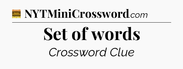 Set of words crossword clue Eugene Sheffer