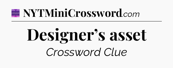 Designer’s asset - Thomas Joseph Crossword